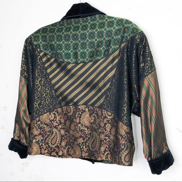 SUSAN Bristol vintage mixed fabric double breasted jacket - Picture 8 of 13